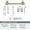 Amerock BH36050MB | Matte Black Double Robe Hook | 2-15/16 in. (75 mm) Length Towel Holder | Davenport | Towel Hook for Bathroom | Bathroom Hardware | Bath Accessories(Golden Champagne)