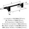 Amerock BH36050MB | Matte Black Double Robe Hook | 2-15/16 in. (75 mm) Length Towel Holder | Davenport | Towel Hook for Bathroom | Bathroom Hardware | Bath Accessories(Matte Black)