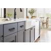 Amerock BP452364MB | Kitchen Cabinet Cup Pull | Matte Black | 2-1/2 in (64 mm) Center-to-Center | Jolene | 1 Pack | Furniture Hardware | Cabinet Handle | Bathroom Drawer Pull(Matte Black)