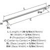 Amerock BP54026CZ | Champagne Bronze Appliance Pull | 24 inch (610mm) Center-to-Center Cabinet Handle | Bar Pulls | Furniture Hardware(Gunmetal)