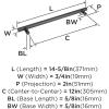 Amerock BP54026CZ | Champagne Bronze Appliance Pull | 24 inch (610mm) Center-to-Center Cabinet Handle | Bar Pulls | Furniture Hardware(Matte Black)