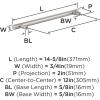 Amerock BP54026CZ | Champagne Bronze Appliance Pull | 24 inch (610mm) Center-to-Center Cabinet Handle | Bar Pulls | Furniture Hardware(Satin Nickel)