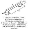 Amerock BP54026CZ | Champagne Bronze Appliance Pull | 24 inch (610mm) Center-to-Center Cabinet Handle | Bar Pulls | Furniture Hardware(Stainless Steel)