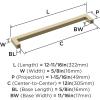 Amerock BP54046CZ | Champagne Bronze Appliance Pull | 18 inch (457mm) Center-to-Center Cabinet Handle | Monument | Furniture Hardware(Golden Champagne)