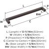 Amerock BP54046CZ | Champagne Bronze Appliance Pull | 18 inch (457mm) Center-to-Center Cabinet Handle | Monument | Furniture Hardware(Oil Rubbed Bronze)