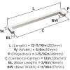 Amerock BP54046CZ | Champagne Bronze Appliance Pull | 18 inch (457mm) Center-to-Center Cabinet Handle | Monument | Furniture Hardware(Polished Nickel)