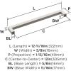 Amerock BP54046CZ | Champagne Bronze Appliance Pull | 18 inch (457mm) Center-to-Center Cabinet Handle | Monument | Furniture Hardware(Satin Nickel)