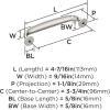 Amerock BP54055CZ | Champagne Bronze Appliance Pull | 12 inch (305mm) Center-to-Center Cabinet Handle | Renown | Furniture Hardware(Polished Nickel)