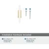 Amerock BP6726G10 | Kitchen Cabinet Door or Drawer Knob | Polished Chrome/Satin Nickel | 2-3/4 inch (70 mm) Length | Urbanite | 1 Pack | Furniture Hardware | Bathroom Cabinet Hardware(Champagne Bronze/White)