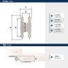 Amerock BPR3406CZ | Cabinet Hinge | 3/8 in (10 mm) Offset Non-Self Closing Face Mount | Champagne Bronze | Kitchen Cabinet Door Hinge | 1 Pair/2 Pack | Functional Hardware(Satin Nickel)