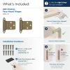 Amerock BPR3428BB | Cabinet Hinge | 3/8 in (10 mm) Inset Self Closing Face Mount | Burnished Brass | Kitchen Cabinet Door Hinge | 1 Pair/2 Pack | Functional Hardware(Burnished Brass)