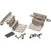 Amerock BPR3428BB | Cabinet Hinge | 3/8 in (10 mm) Inset Self Closing Face Mount | Burnished Brass | Kitchen Cabinet Door Hinge | 1 Pair/2 Pack | Functional Hardware(Sterling Nickel)