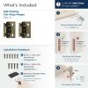 Amerock BPR7540BB Cabinet Hinge 1/2 in (13 mm) Overlay Self Closing Full Wrap Burnished Brass Kitchen Cabinet Door Hinge 1 Pair/2 Pack Functional Hardware(Burnished Brass)