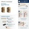 Amerock BPR7540BB Cabinet Hinge 1/2 in (13 mm) Overlay Self Closing Full Wrap Burnished Brass Kitchen Cabinet Door Hinge 1 Pair/2 Pack Functional Hardware(Champagne Bronze)