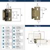 Amerock BPR7540BB Cabinet Hinge 1/2 in (13 mm) Overlay Self Closing Full Wrap Burnished Brass Kitchen Cabinet Door Hinge 1 Pair/2 Pack Functional Hardware(Burnished Brass)