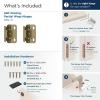 Amerock BPR7540BB Cabinet Hinge 1/2 in (13 mm) Overlay Self Closing Full Wrap Burnished Brass Kitchen Cabinet Door Hinge 1 Pair/2 Pack Functional Hardware(Golden Champagne)