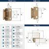 Amerock BPR7540BB Cabinet Hinge 1/2 in (13 mm) Overlay Self Closing Full Wrap Burnished Brass Kitchen Cabinet Door Hinge 1 Pair/2 Pack Functional Hardware(Champagne Bronze)