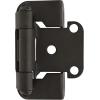 Amerock BPR7540BB Cabinet Hinge 1/2 in (13 mm) Overlay Self Closing Full Wrap Burnished Brass Kitchen Cabinet Door Hinge 1 Pair/2 Pack Functional Hardware(Matte Black)