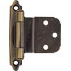Amerock BPR7628AE | Face Frame Cabinet Hinge | 3/8 inch (10 mm) Inset 𝙷inge | Antique Brass | 2 Pack | Self-Closing 𝐇inge | Face Mount Hinge | Cabinet Door Ⲏinge