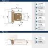 Amerock BPR762926 | Face Frame Cabinet Hinge | Variable Overlay Hinge | Polished Chrome | 2 Pack | Self-Closing Hinge | Kitchen Cabinet Door Hinge | 1 Pair/2 Pack | Functional Hardware(Champagne Bronze)