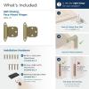 Amerock BPR762926 | Face Frame Cabinet Hinge | Variable Overlay Hinge | Polished Chrome | 2 Pack | Self-Closing Hinge | Kitchen Cabinet Door Hinge | 1 Pair/2 Pack | Functional Hardware(Golden Champagne)