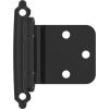 Amerock BPR7629CZ | Face Frame Cabinet Hinge | Variable Overlay Self Closing Face Mount | Champagne Bronze | Kitchen Cabinet Door Hinge | 1 Pair/2 Pack | Functional Hardware(Matte Black)