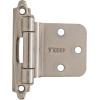Amerock BPR763026 | Face Frame Cabinet Hinge | Variable Overlay 𝐇inge with Reverse Bevel | Polished Chrome | 2 Pack | Self-Closing 𝐇inge | Face Mount 𝖧inge | Cabinet Door 𝖧inge