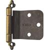 Amerock BPR7630AE | Face Frame Cabinet Hinge | Variable Overlay with a Reverse Bevel 𝐇inge | Antique Brass | 2 Pack | Self-Closing 𝗛inge | Face Mount 𝙷inge | Cabinet Door 𝖧inge