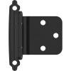 Amerock BPR7630ORB | Reverse Bevel Face Frame Cabinet Hinge | Variable Overlay Self Closing Face Mount | Oil Rubbed Bronze | Kitchen Cabinet Door Hinge | 1 Pair/2 Pack | Functional Hardware(Matte Black)