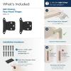 Amerock BPR7928CZ | Cabinet Hinge | 3/8 in (10 mm) Inset Self Closing Face Mount | Champagne Bronze | Kitchen Cabinet Door Hinge | 1 Pair/2 Pack | Functional Hardware(Matte Black)