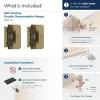 Amerock BPR8704CZ | Cabinet Hinge | 1/2 in (13 mm) Overlay Double Demountable | Champagne Bronze | Kitchen Cabinet Door Hinge | 1 Pair/2 Pack | Functional Hardware(Golden Champagne)