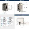 Amerock BPR8704CZ | Cabinet Hinge | 1/2 in (13 mm) Overlay Double Demountable | Champagne Bronze | Kitchen Cabinet Door Hinge | 1 Pair/2 Pack | Functional Hardware(Nickel)