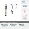 Amerock H37003CZ | Emerge Double Prong Decorative Wall Hook | Champagne Bronze Hook for Coats, Hats, Backpacks, Bags | Hooks for Bathroom, Bedroom, Closet, Entryway, Laundry Room, Office(Satin Nickel)