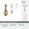 Amerock H37004ORB | Vicinity Triple Prong Decorative Wall Hook | Oil Rubbed Bronze Hook for Coats, Hats, Backpacks, Bags | Hooks for Bathroom, Bedroom, Closet, Entryway, Laundry Room, Office(Champagne Bronze)