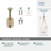 Amerock H37004ORB | Vicinity Triple Prong Decorative Wall Hook | Oil Rubbed Bronze Hook for Coats, Hats, Backpacks, Bags | Hooks for Bathroom, Bedroom, Closet, Entryway, Laundry Room, Office(Golden Champagne)