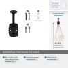 Amerock H37004ORB | Vicinity Triple Prong Decorative Wall Hook | Oil Rubbed Bronze Hook for Coats, Hats, Backpacks, Bags | Hooks for Bathroom, Bedroom, Closet, Entryway, Laundry Room, Office(Matte Black)