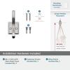 Amerock H37005G10 | Aliso Double Prong Decorative Wall Hook | Satin Nickel Hook for Coats, Hats, Backpacks, Bags | Hooks for Bathroom, Bedroom, Closet, Entryway, Laundry Room, Office(Chrome)