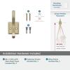 Amerock H37005G10 | Aliso Double Prong Decorative Wall Hook | Satin Nickel Hook for Coats, Hats, Backpacks, Bags | Hooks for Bathroom, Bedroom, Closet, Entryway, Laundry Room, Office(Golden Champagne)