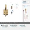 Amerock H37005G10 | Aliso Double Prong Decorative Wall Hook | Satin Nickel Hook for Coats, Hats, Backpacks, Bags | Hooks for Bathroom, Bedroom, Closet, Entryway, Laundry Room, Office(Champagne Bronze)