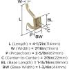 Amerock H37005G10 | Aliso Double Prong Decorative Wall Hook | Satin Nickel Hook for Coats, Hats, Backpacks, Bags | Hooks for Bathroom, Bedroom, Closet, Entryway, Laundry Room, Office(Golden Champagne)