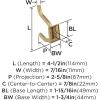Amerock H37005G10 | Aliso Double Prong Decorative Wall Hook | Satin Nickel Hook for Coats, Hats, Backpacks, Bags | Hooks for Bathroom, Bedroom, Closet, Entryway, Laundry Room, Office(Champagne Bronze)
