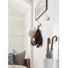 Amerock H37005G10 | Aliso Double Prong Decorative Wall Hook | Satin Nickel Hook for Coats, Hats, Backpacks, Bags | Hooks for Bathroom, Bedroom, Closet, Entryway, Laundry Room, Office(Chrome)