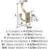 Amerock H37007BBZ | Alder Double Prong Decorative Wall Hook | Golden Champagne Hook for Coats, Hats, Backpacks, Bags | Hooks for Bathroom, Bedroom, Closet, Entryway, Laundry Room, Office(Golden Champagne)