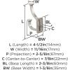 Amerock H37007BBZ | Alder Double Prong Decorative Wall Hook | Golden Champagne Hook for Coats, Hats, Backpacks, Bags | Hooks for Bathroom, Bedroom, Closet, Entryway, Laundry Room, Office(Satin Nickel)