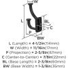 Amerock H37007BBZ | Alder Double Prong Decorative Wall Hook | Golden Champagne Hook for Coats, Hats, Backpacks, Bags | Hooks for Bathroom, Bedroom, Closet, Entryway, Laundry Room, Office(Matte Black)