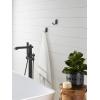 Amerock H3700826 | Benton Double Prong Decorative Wall Hook | Polished Chrome Hook for Coats, Hats, Backpacks, Bags | Hooks for Bathroom, Bedroom, Closet, Entryway, Laundry Room, Office(Matte Black)