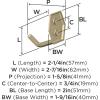 Amerock H3700826 | Benton Double Prong Decorative Wall Hook | Polished Chrome Hook for Coats, Hats, Backpacks, Bags | Hooks for Bathroom, Bedroom, Closet, Entryway, Laundry Room, Office(Golden Champagne)