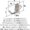 Amerock H3700826 | Benton Double Prong Decorative Wall Hook | Polished Chrome Hook for Coats, Hats, Backpacks, Bags | Hooks for Bathroom, Bedroom, Closet, Entryway, Laundry Room, Office(Satin Nickel)