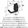 Amerock H3700826 | Benton Double Prong Decorative Wall Hook | Polished Chrome Hook for Coats, Hats, Backpacks, Bags | Hooks for Bathroom, Bedroom, Closet, Entryway, Laundry Room, Office(Matte Black)