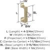 Amerock H37009CZ | Bray Double Prong Decorative Wall Hook | Champagne Bronze Hook for Coats, Hats, Backpacks, Bags | Hooks for Bathroom, Bedroom, Closet, Entryway, Laundry Room, Office(Golden Champagne)